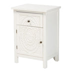 Baxton Studio Lambert Classic and Traditional White Finished Wood 1-Drawer Nightstand