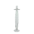 Northlight 16 Clear Swirled Glass Taper Candle Holder