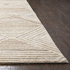 Rizzy Home Alora Decor Makalu 5' X 8' Geometric/Solid Tan/Natural Hand-Tufted Area Rug