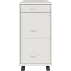 Lorell Lys Soho Box/File/File Mobile White File Cabinet, 3 Drawer, 26.5 X 14.3 X 18 In