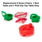 Replacement Parts For Fisher-Price Little People Advent Calendar - Dgf96 + Glk12 ~ Includes 2 Green Chairs, 1 Red Table And 1 Pi