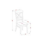 East West Furniture Amqu3-Bch-W 3 Piece Kitchen Table & Chairs Set Contains A Round Dining Room Table With Pedestal And 2 Dining Room Chairs, 36X36 Inch, Black & Cherry