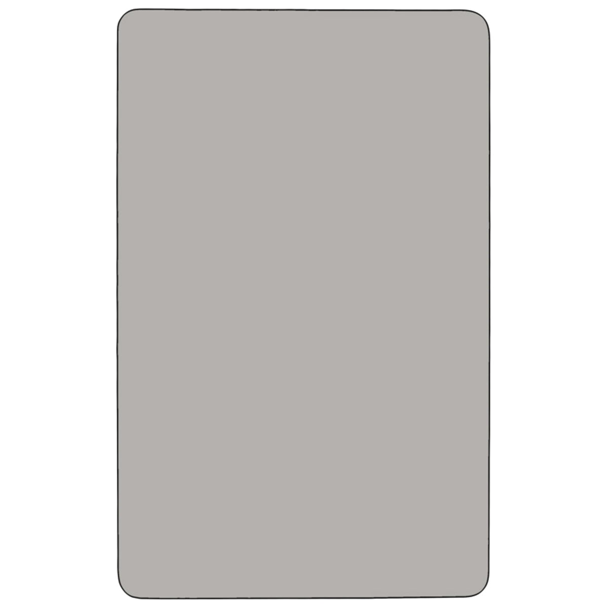 Flash Furniture Wren 36''W X 72''L Rectangular Grey Hp Laminate Activity Table - Height Adjustable Short Legs
