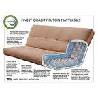 Kodiak Furniture Phoenix Full Size Futon in Butternut Finish, Linen Cocoa