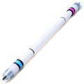 Tomzegna Pen Spinning Pens Ivan Emboss Pen Mod, Weighted Spin Trick Pen For Beginner, Blue Pink Grip