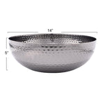 Creative Co-Op Metal Bowl, Oxidized Silver