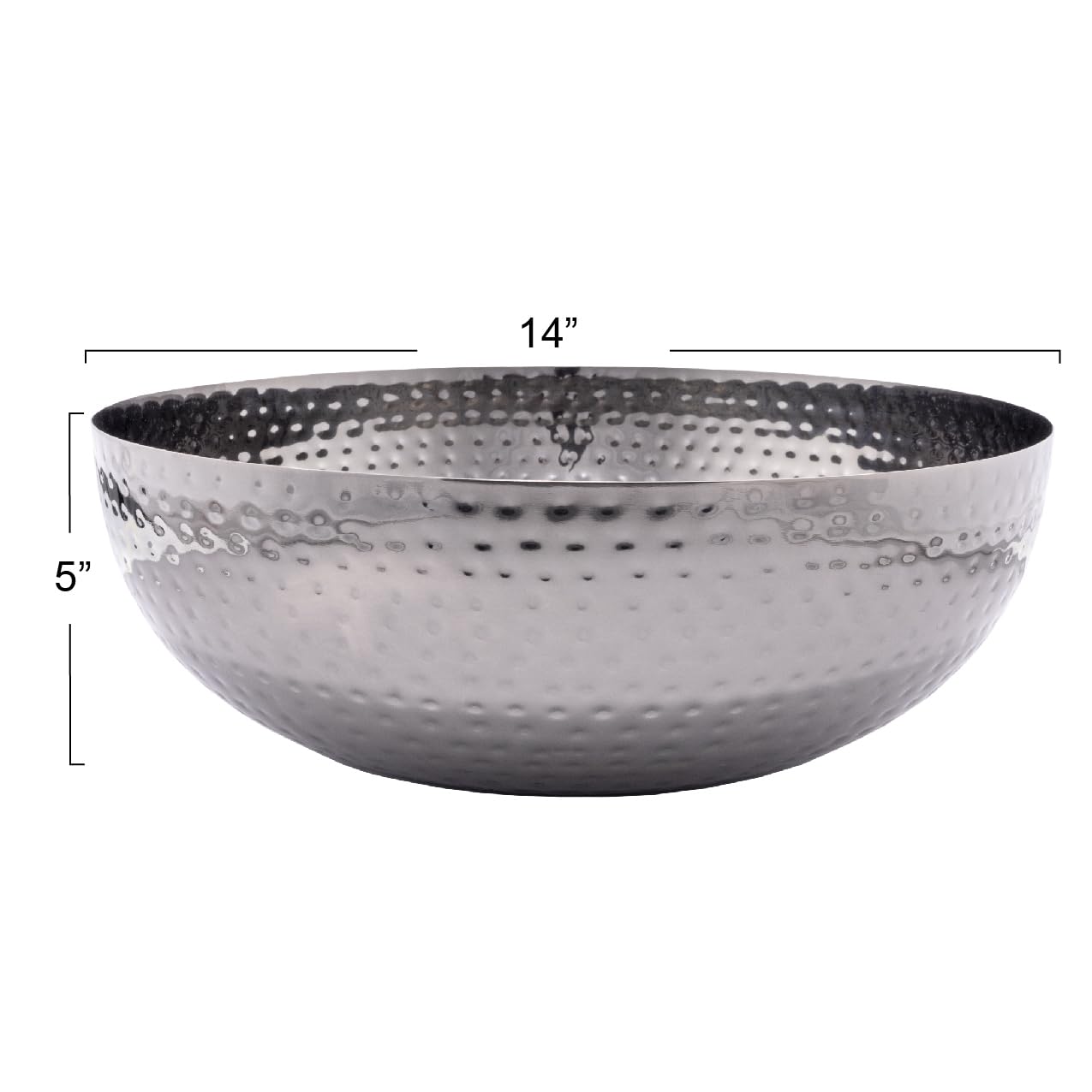 Creative Co-Op Metal Bowl, Oxidized Silver