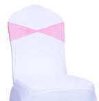 Mds Pack Of 50 Spandex Chair Sashes Bow Sash Elastic Chair Bands Ties Without Buckle For Wedding And Events Decoration Spandex Slider Sashes Bow - Pink