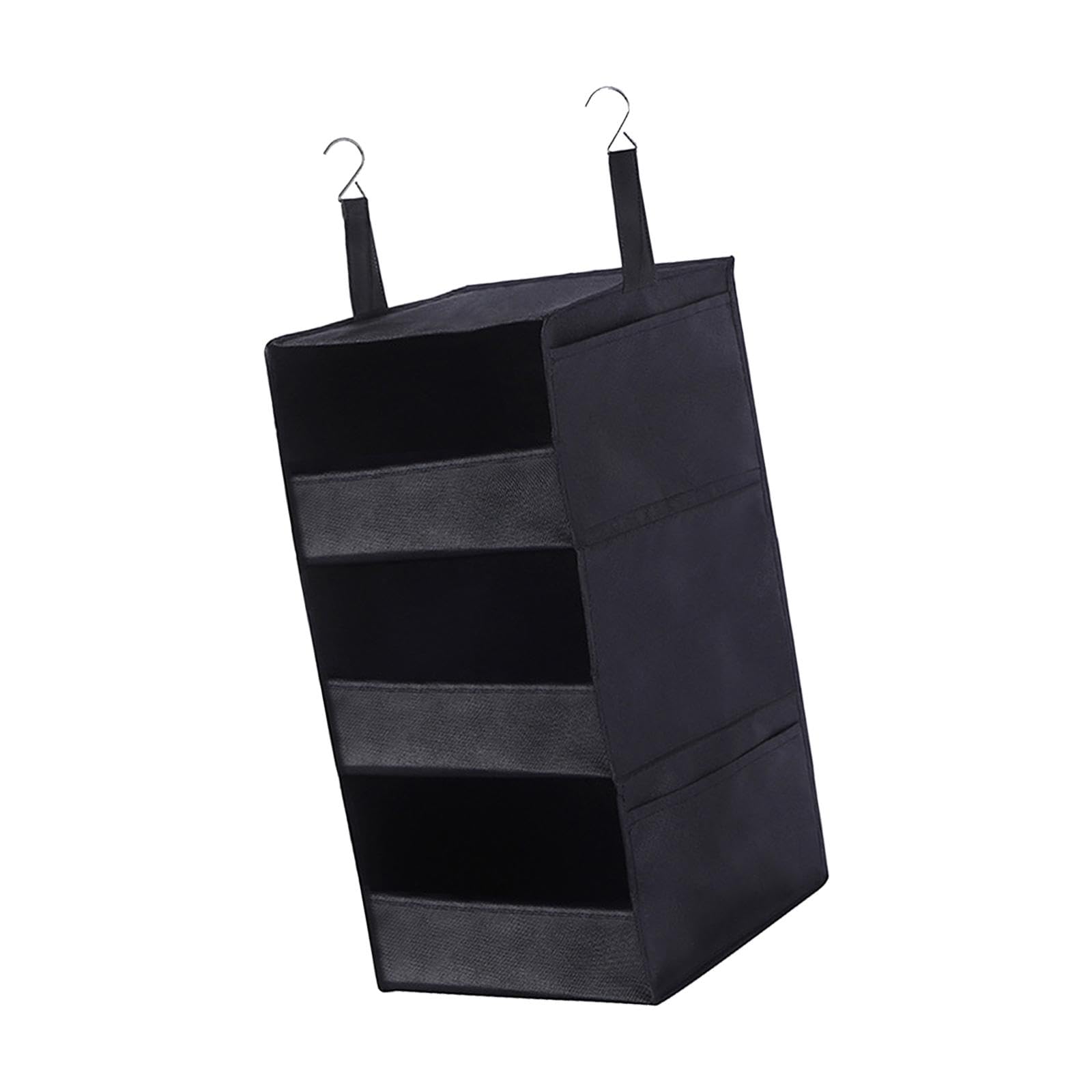 Bnf Hanging Closet Organizer With 3 Large Pockets For Sundries Plush Toy Clothes Black | Household Supplies & Cleaning | Home Or