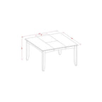 East West Furniture PFBO9-CAP-C 9 Piece Dining Table Set Includes a Square Wooden Table with Butterfly Leaf and 8 Linen Fabric Dining Room Chairs, 54x54 Inch, Cappuccino