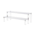 ihomecooker Clear Acrylic Display Riser 2 Tier Cupcake Stand Shelf for Decoration and Organizer