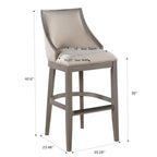 American Woodcrafters Paighton Solid Wood Driftwood Gray Finish Wood 30-inch Seat Height Bar Stool