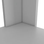 Kitchen Island, Kitchen Table 35" H, 4 Legs, 3 Open Storage Shelves, White/Ibiza Marble