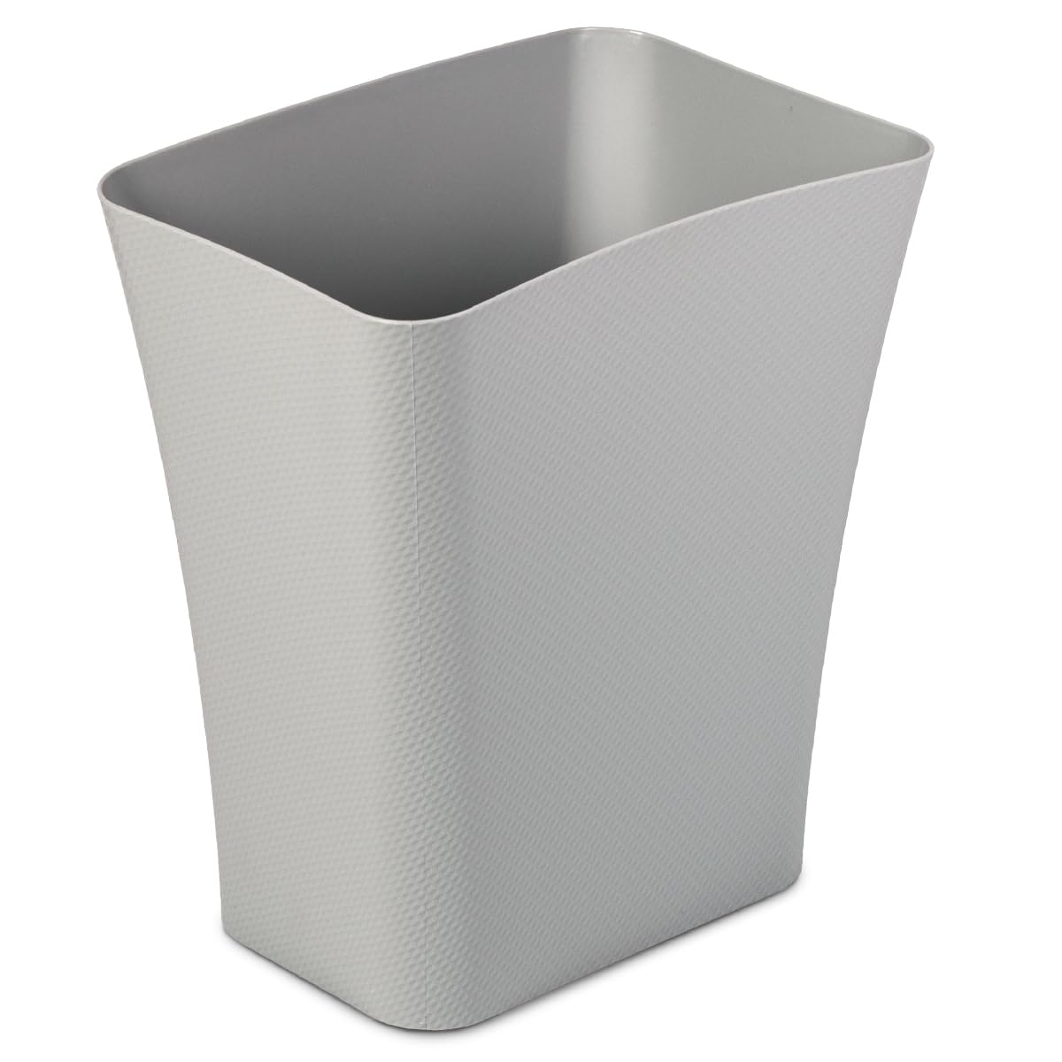 CLOROX Textura Slim Trash Can - 3.1 Gallon Small Waste Basket for Narrow Spaces - Skinny Plastic Garbage Bin for Bathroom, Bedro