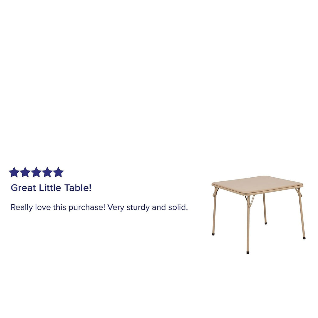 Flash Furniture Mindy Kids Tan Folding Table