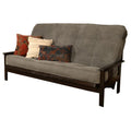 Kodiak Furniture Monterey Queen-Size Espresso Wood Futon-Thunder Gray Mattress