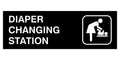 Signs Bylita Basic Diaper Changing Station Sign (Black) - Small