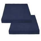 Covers & All Square Outdoor Patio Cushion Slipcovers For Furniture, Armchair, Water, Tear & Uv Resistant Pu Polyester Slipcover With Zippers (Pack Of 2) (28' L X 28' W X 4' Thick, Navy Blue)
