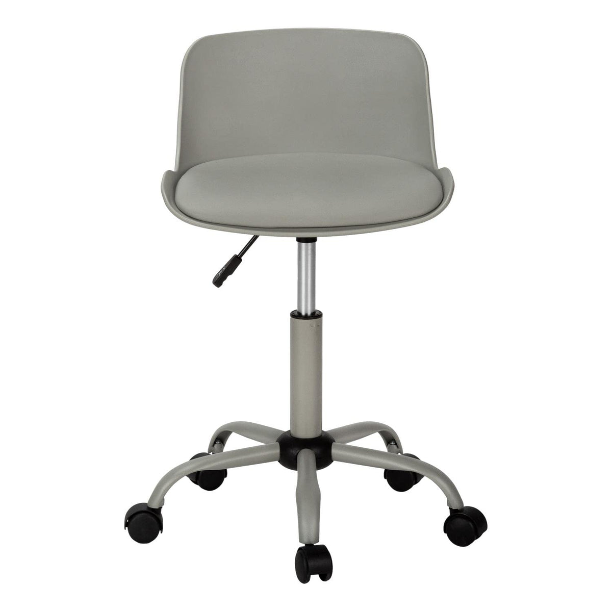 Monarch Specialties I 7465 Office Chair, Adjustable Height, Swivel, Ergonomic, Computer Desk, Work, Juvenile, Metal, Pu Leather Look, Grey, Contemporary, Modern