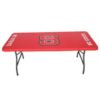 Collegiate Kwik-Covers Rectangle Plastic Table Covers, Bundle Of 2 (North Carolina State University, 6')