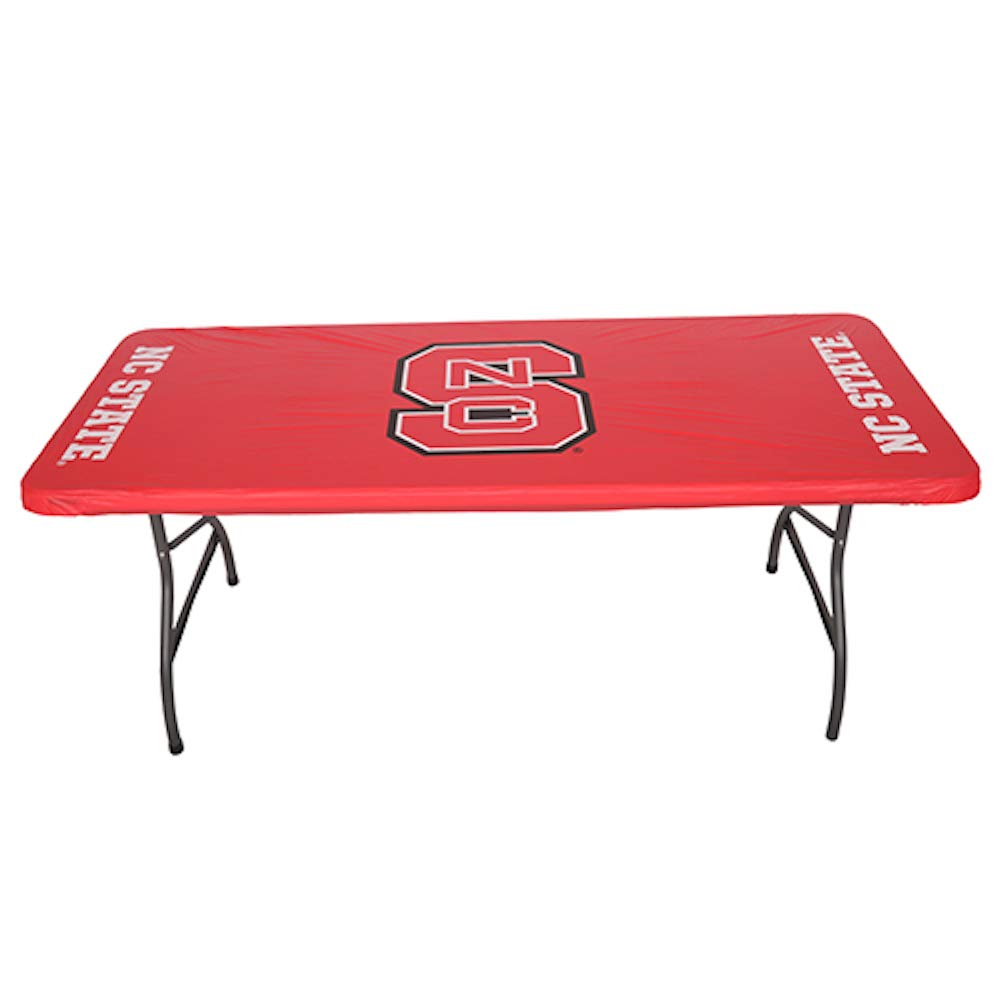 Collegiate Kwik-Covers Rectangle Plastic Table Covers, Bundle Of 2 (North Carolina State University, 6')