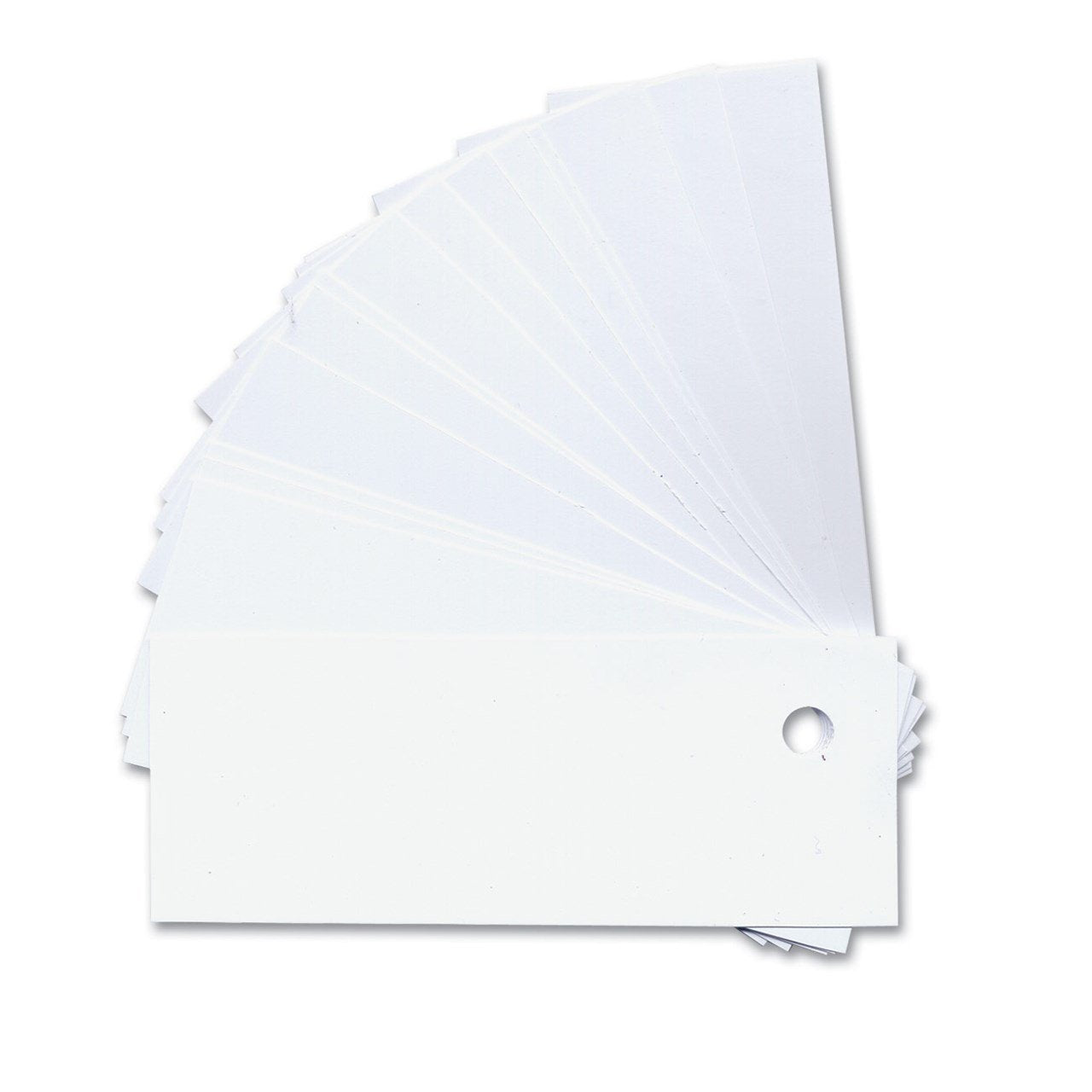 White Plastic Labeling Tags With Holes- 50-Pk