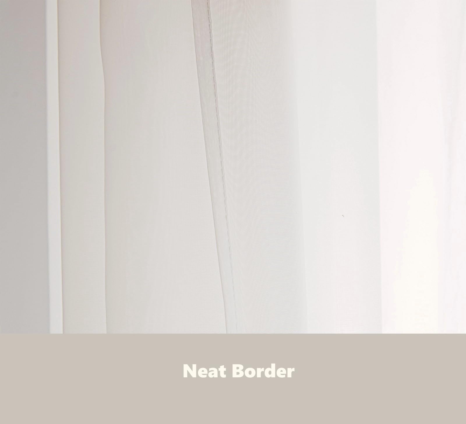 Pi Sheer Curtain 108 Inches Long 4 Panels,Light Window Drapery Soft Airy Voile With Rod Pocket For Living Room/Bedroom/Patio Door/Sliding Glass Door(W42Xl108-4Pc,Beige)