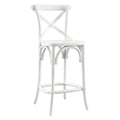 Modway Gear X-Back Wood Counter Bar Stool In White