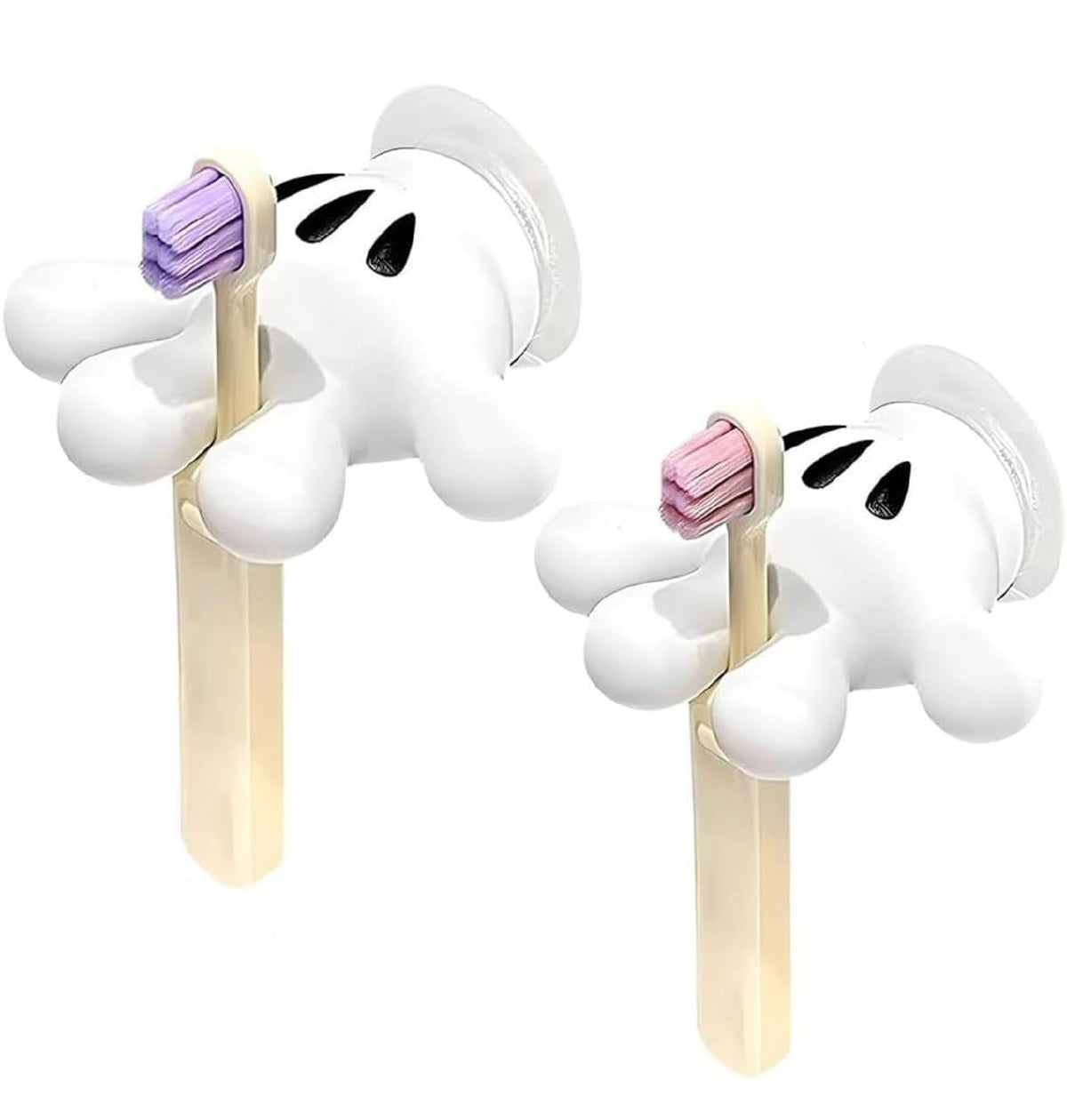 Baitahaus Mickey Palm Toothbrush Holder, Cartoon WallMounted, SelfAdhesive Bathroom Stand for Kids, Cute Mickey Design, Pack o