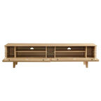 Modway Render Mid-Century Modern Low Profile 71 Inch TV Stand in Oak, 71"
