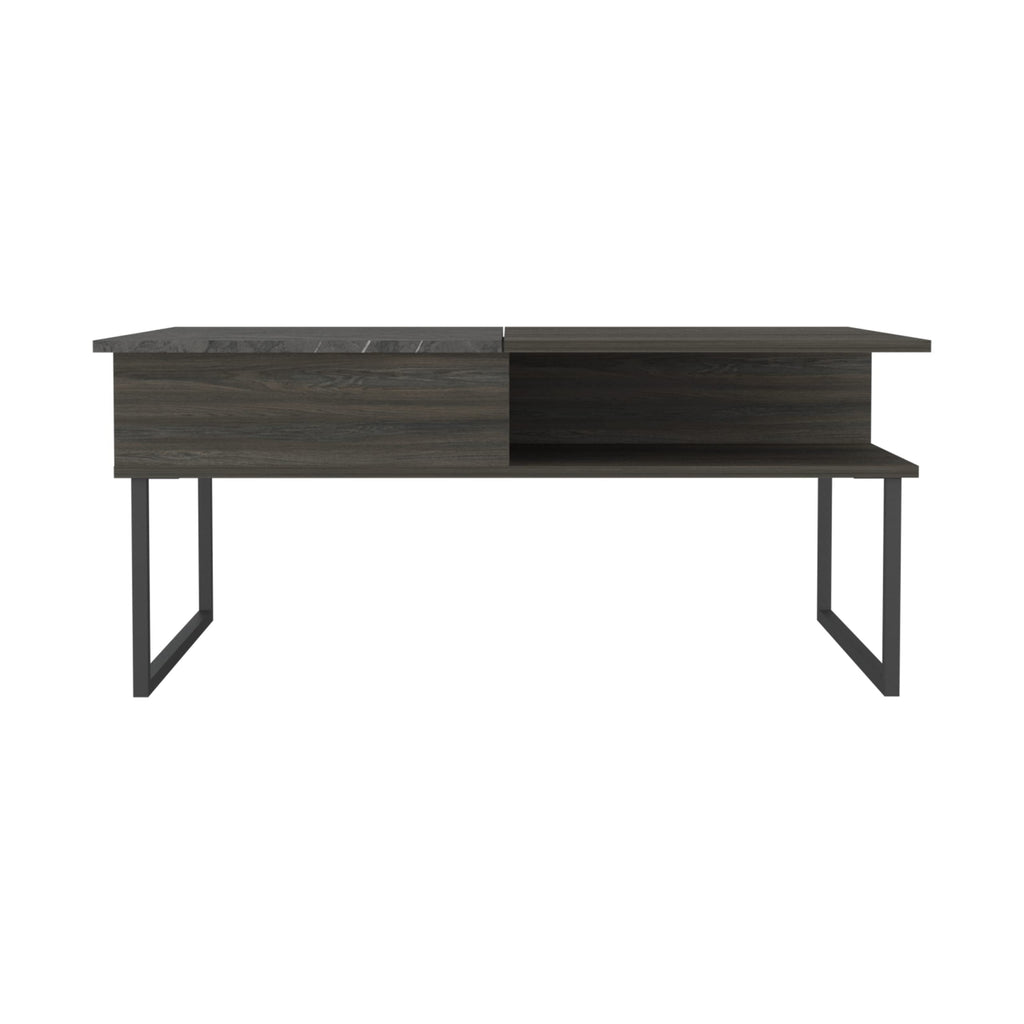 Depot E-Shop Atlanta Lift Top Coffee Table with Storage Compartment, Espresso/Onyx