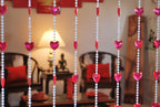 Asian Home Beautiful Acrylic Beaded Curtain - Red Heart