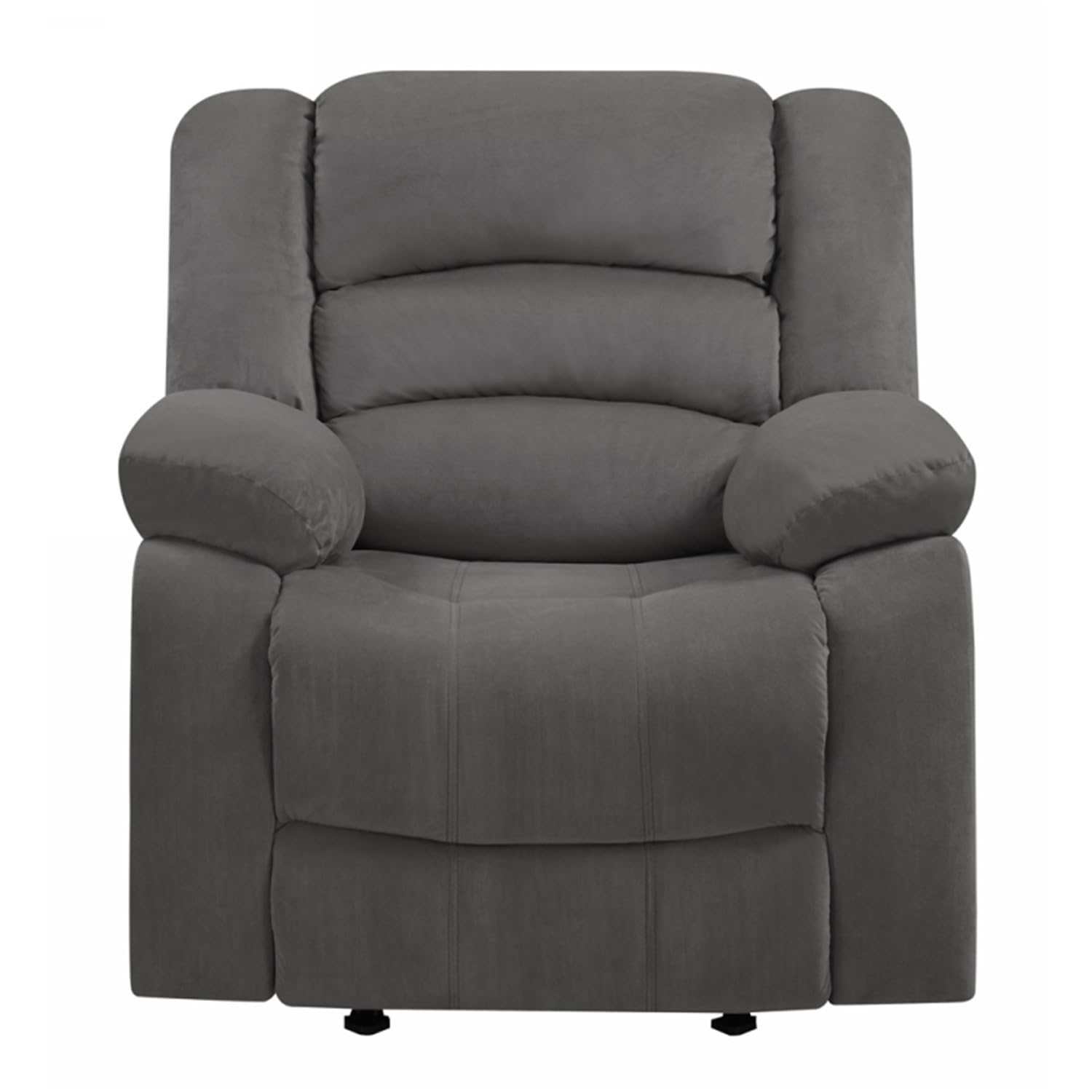 HomeRoots Gray 40 Contemporary Grey Fabric Chair