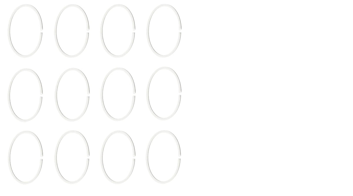 Ikea HASSJN Shower Curtain Ring, White (Pack of 12 Piece)