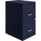 Lorell 2-Drawer File Cabinet, 14.2" X 18" X 24.5", Navy