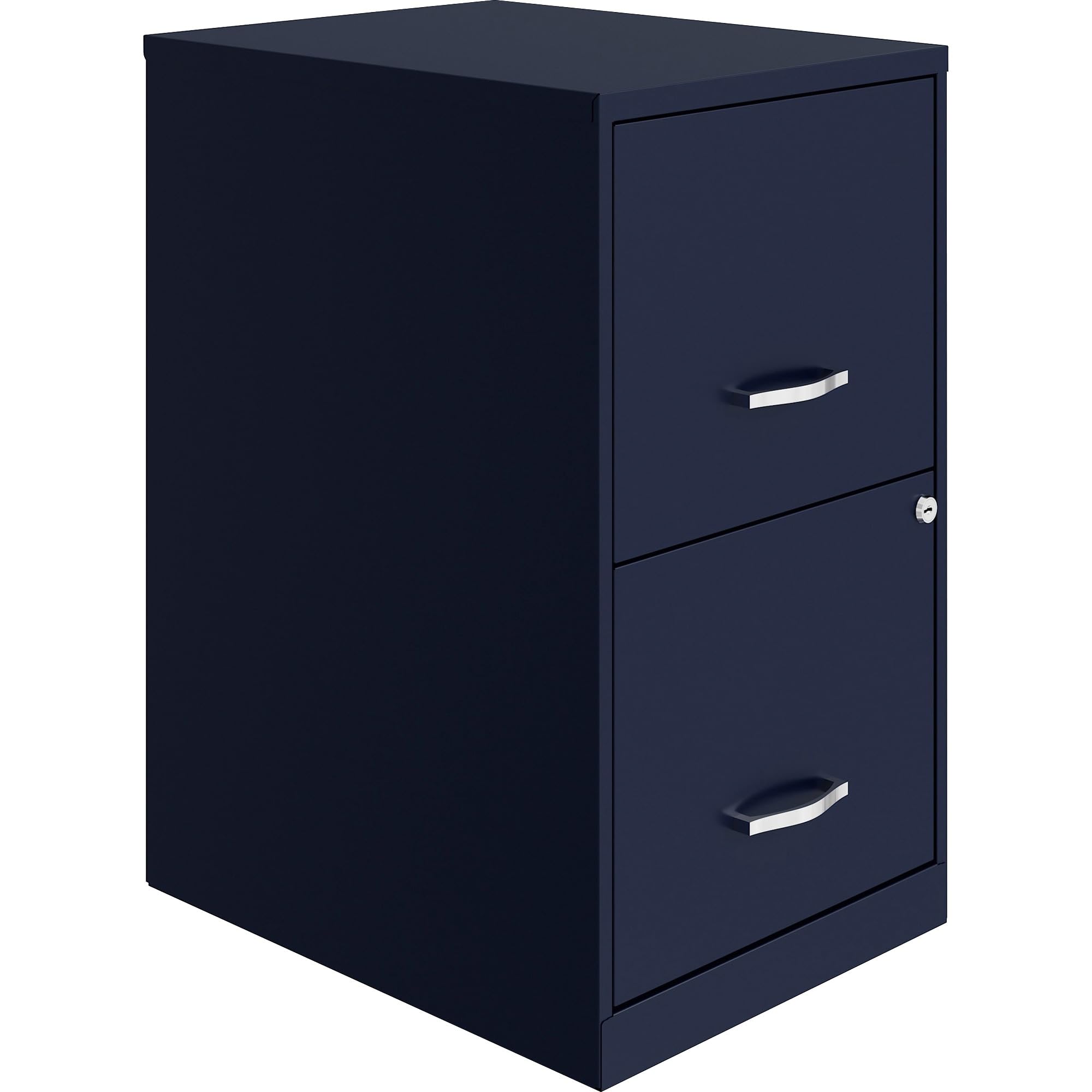 Lorell 2-Drawer File Cabinet, 14.2" X 18" X 24.5", Navy