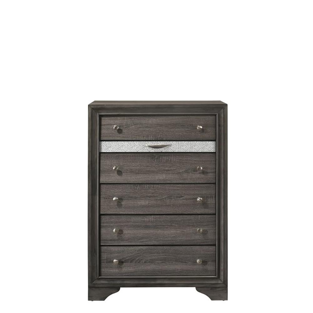 Acme Naima Wood Chest in Gray