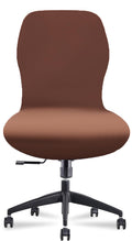 Deisy Dee Velvet Stretch Armless Office Chair Covers - Colorful Stretch Slipcover For Desk Chairs (Coffee)