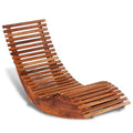 vidaXL Rocking Sun Lounger Acacia Wood - Weather-Resistant Outdoor Patio Chair with Ergonomic Design, Light Oil Finish, Suitable