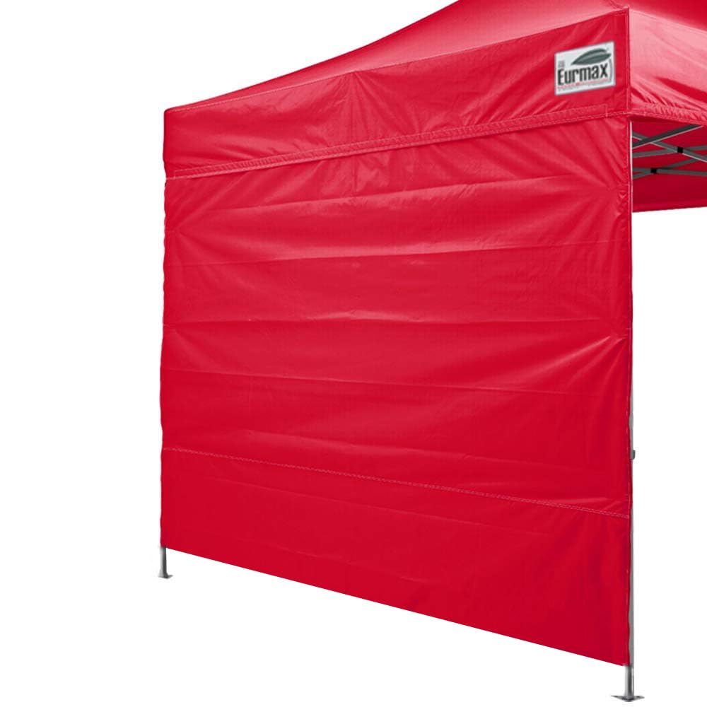 Eurmax USA Instant Canopy SunWall 10FT Pop Up Canopy Wall Sidewall with Horizontal Strap ONLY,1 Pack Sidewall(Red)