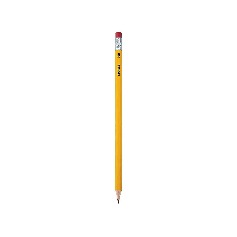 STAPLES #2 Wood Pencils Yellow 24 Pack