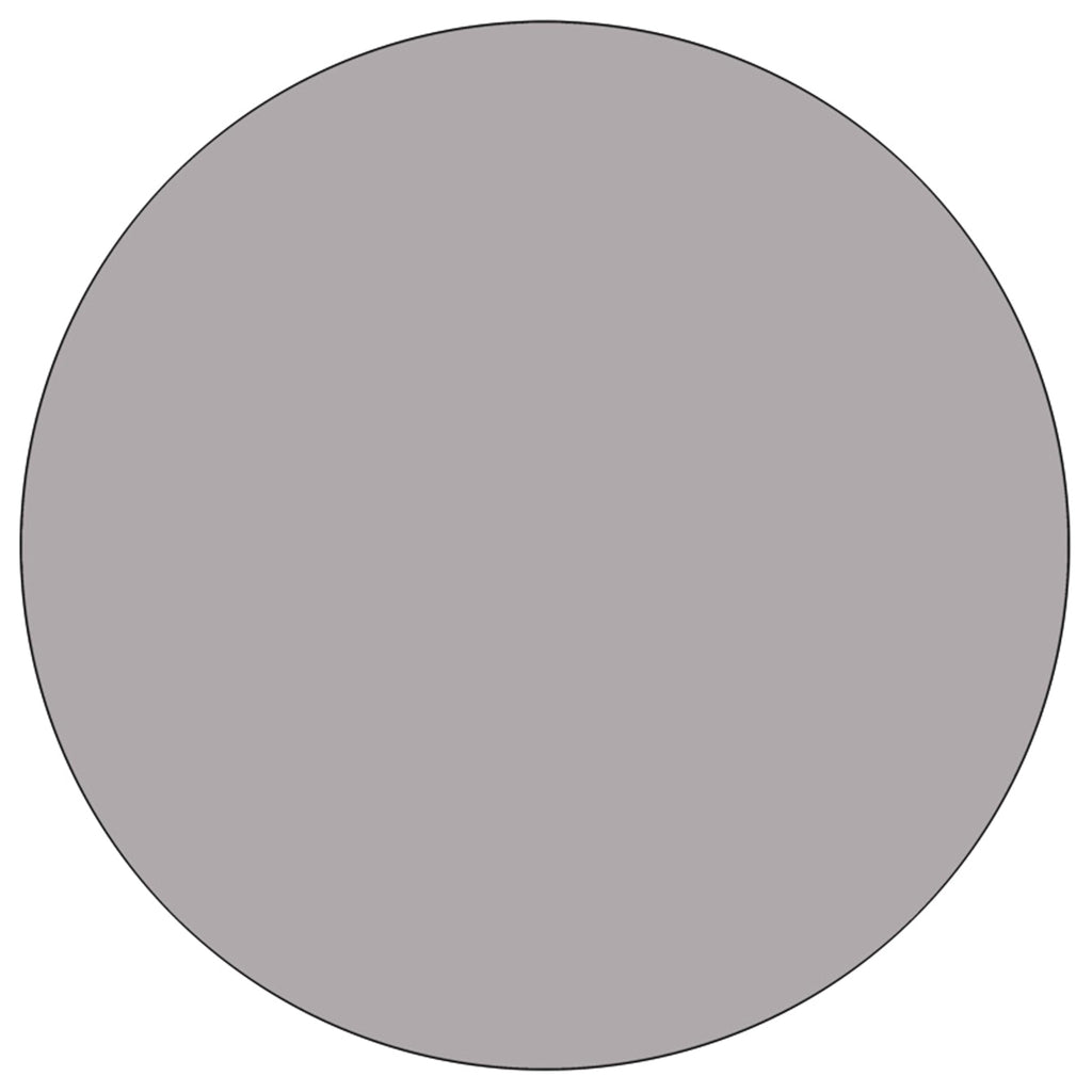 Flash Furniture Wren 60'' Round Grey Thermal Laminate Activity Table - Height Adjustable Short Legs