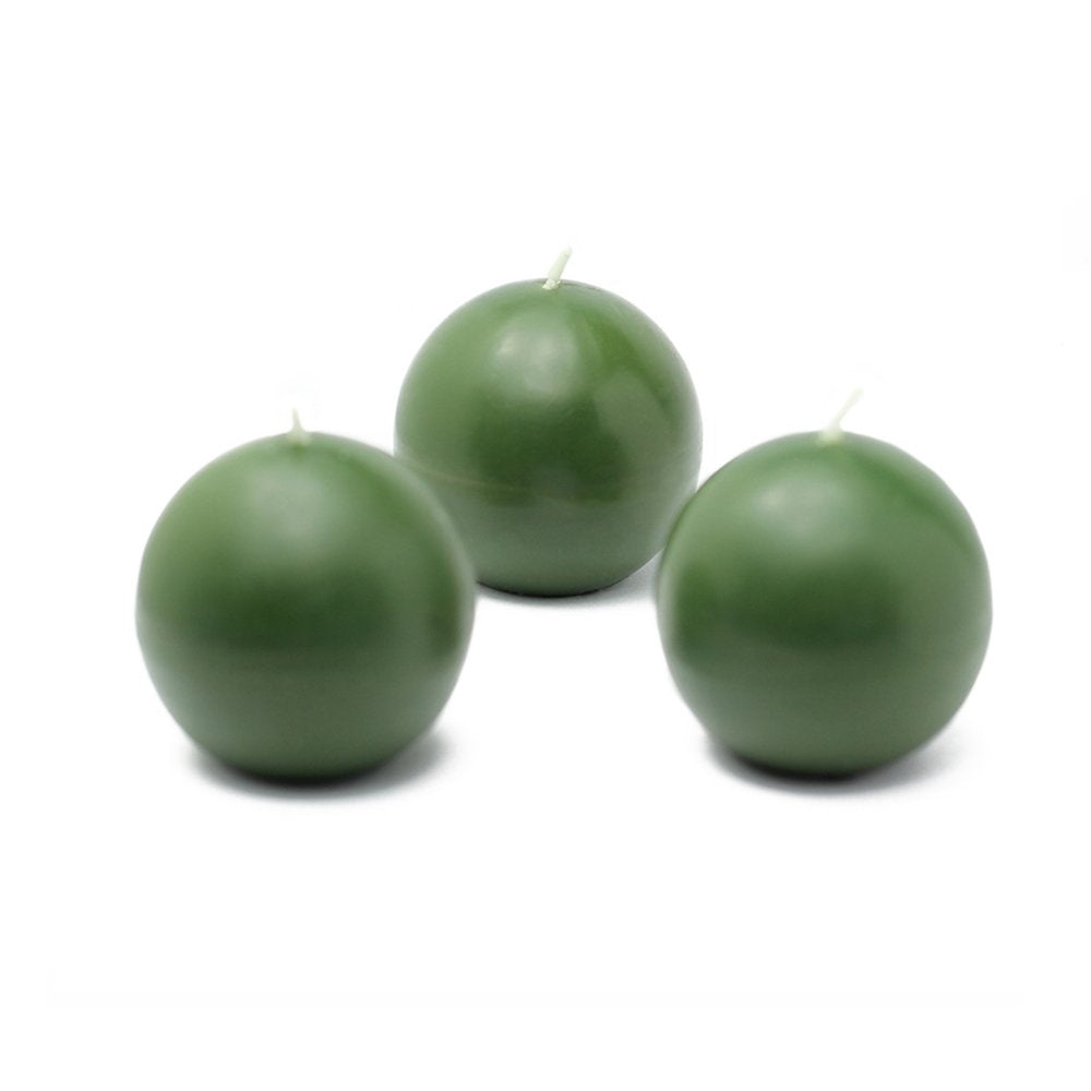Zest Candle CBZ-011_8 96-Piece Ball Candle, 2, Hunter Green