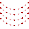 Whaline 4 Pack Heart Garland Valentine's Day Bunting Banners String for Wedding, Party, Bridal Shower, Engagement, Home Decorati