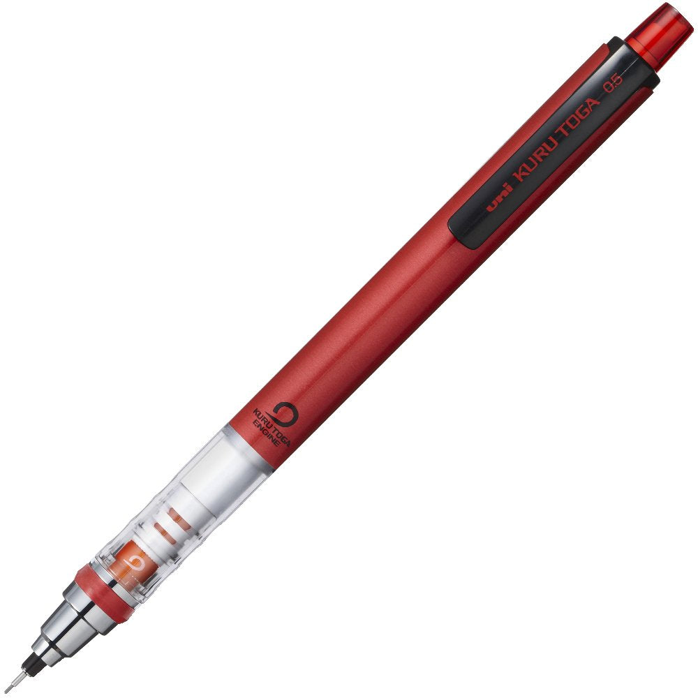 Uni Kurutoga Mechanical Pencil Standard, 0.5Mm, Red (M54501P.15)
