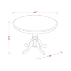 East West Furniture HLBO5-CAP-LC 5 Piece Dinette Set for 4 Includes a Round Dining Room Table with Pedestal and 4 Faux Leather Upholstered Dining Chairs, 42x42 Inch, Cappuccino