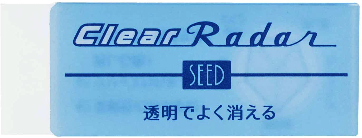 Seed Transparent Clear Plastic Eraser, Medium, 4 Ea./Pack (Ep-Cl150-4P)