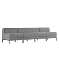 Flash Furniture HERCULES Imagination Series 4 Piece Gray LeatherSoft Waiting Room Lounge Set - Reception Bench