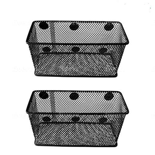 Magnetic Basket Set Of 2 - Mesh Organizer And Holder On White Board For Dry Erase Markers Or In Locker - Magnet Shelves For Refr