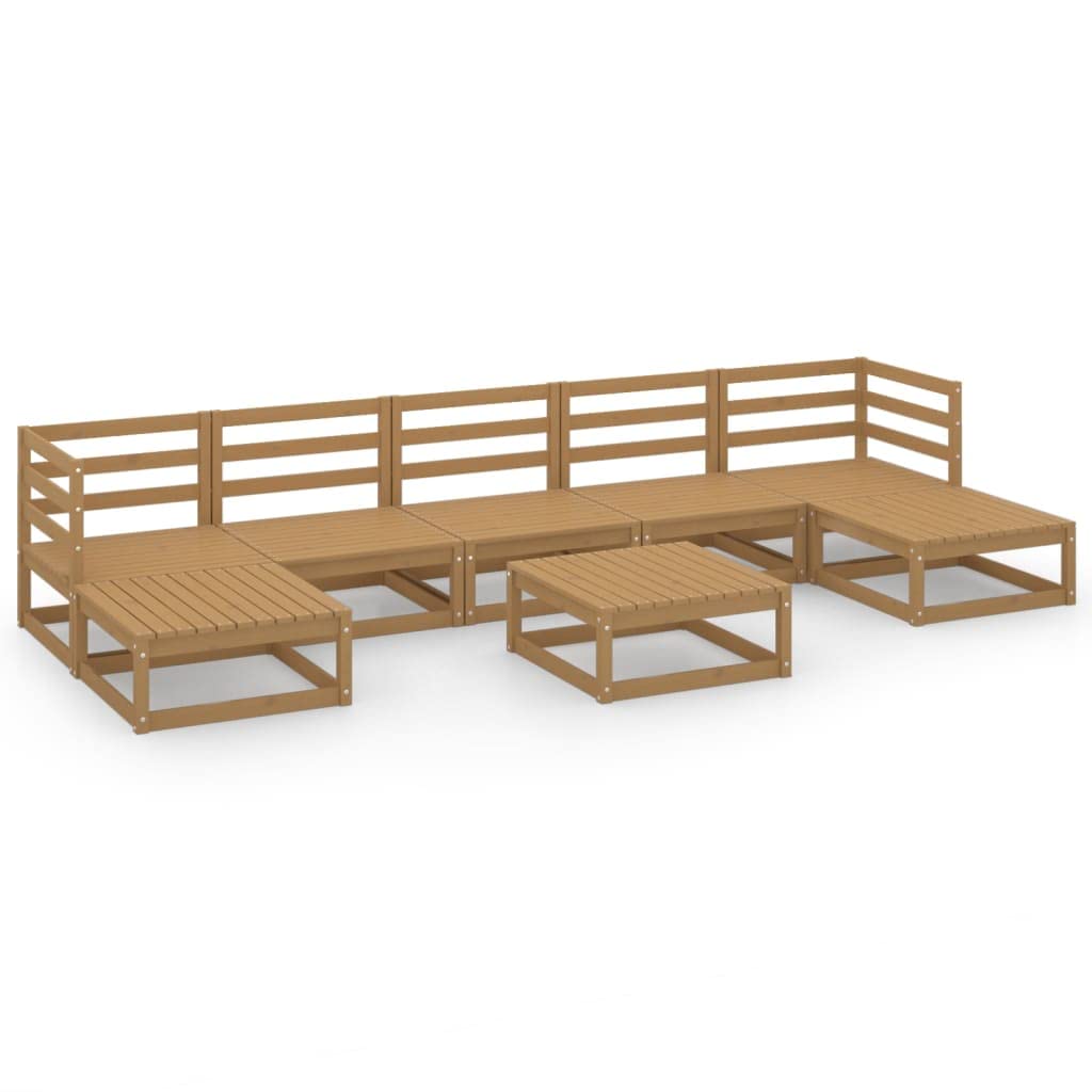 Vidaxl 8 Piece Garden Lounge Set Solid Pinewood